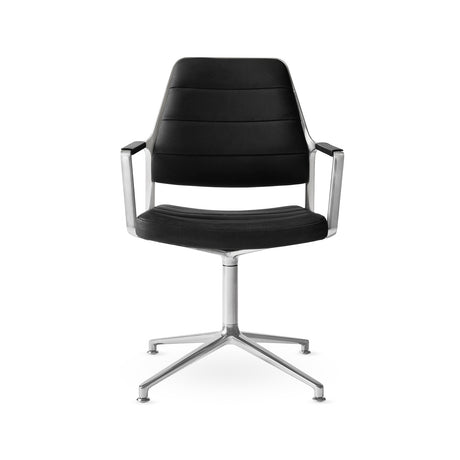 Vipp455 Swivel Stuhl - Schwarz Leder - Jacobsen Plus