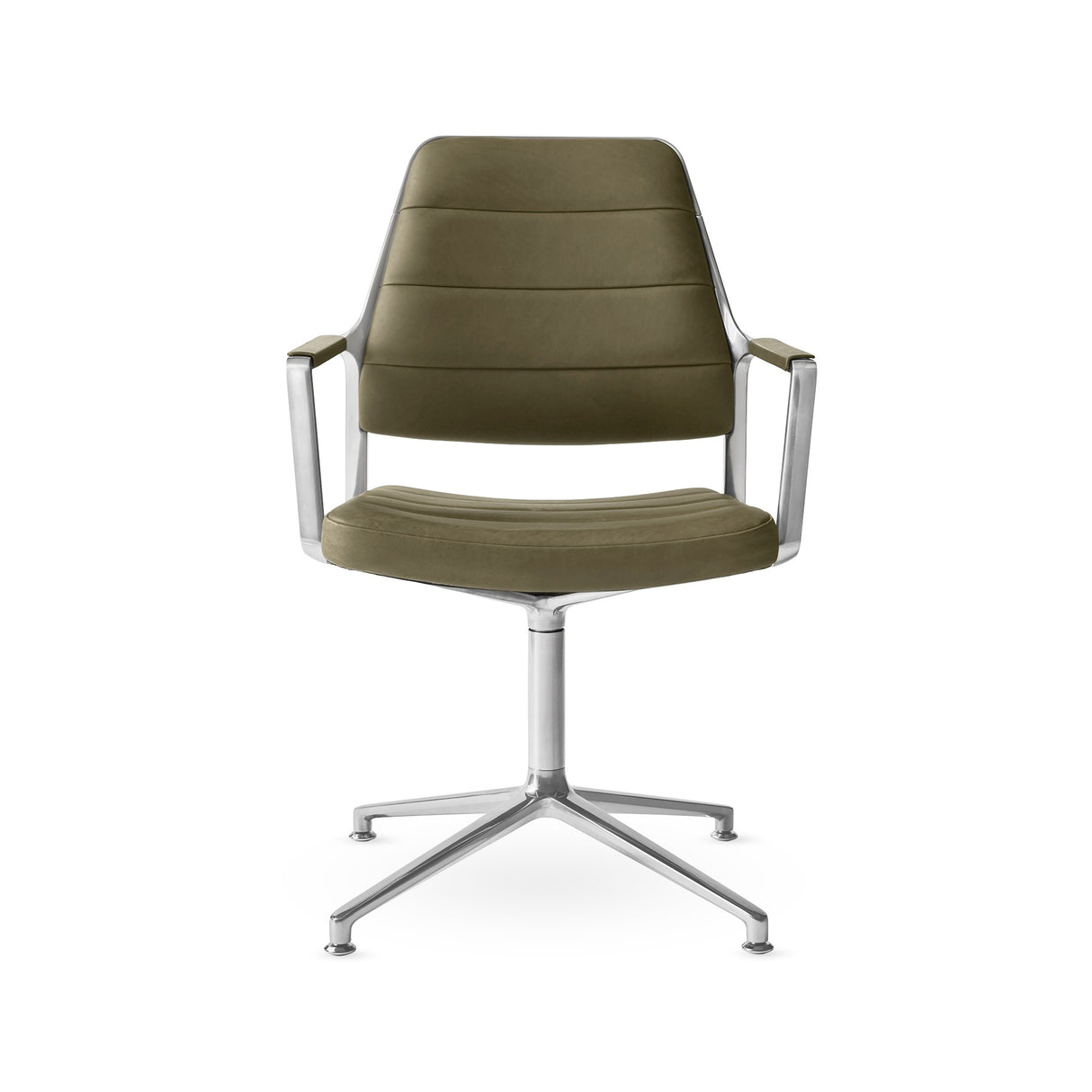 Vipp455 Swivel Stuhl - Bosco Grün Leder - Jacobsen Plus