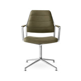 Vipp455 Swivel Stuhl - Bosco Grün Leder - Jacobsen Plus