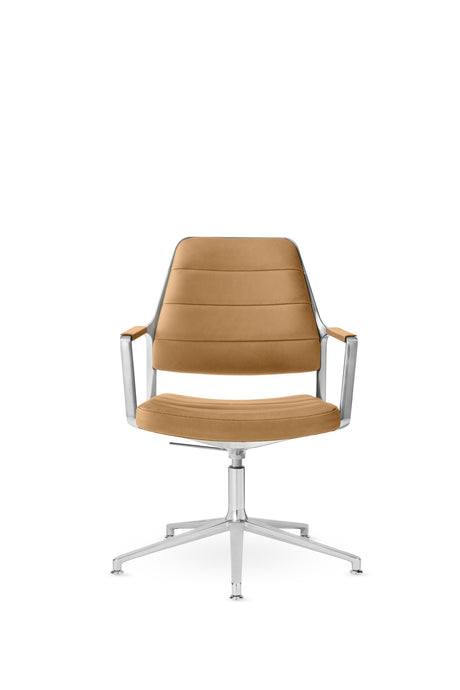 Vipp455+ Swivelstuhl - Camel Leder - Jacobsen Plus