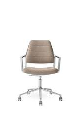Vipp455+ Swivel Chair med hjul - Dark sand tekstil - Jacobsen Plus