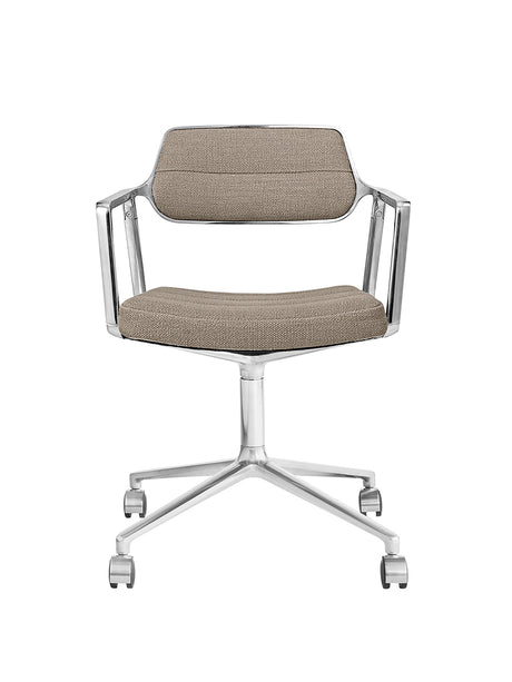 VIPP453 Swivel Chair m/Rollen von Vipp - Dunkler Sand Textil - Jacobsen Plus