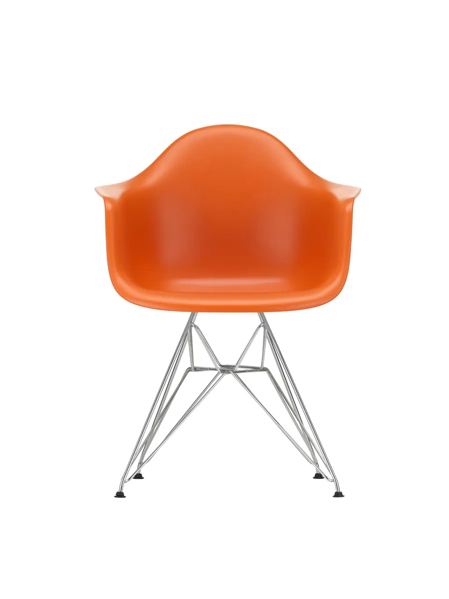 Eames Plastic Armchair DAR, verchromt von Vitra