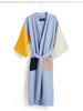 Waffle Bademantel, dusty blue multi von HAY
