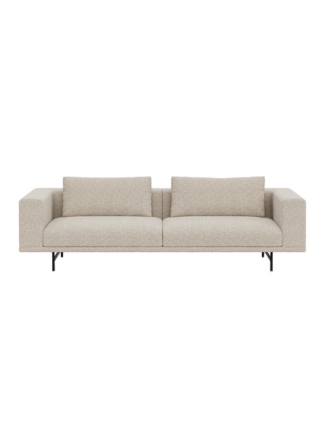 Vipp - Loft 3-Sitzer-Sofa - Bark - Schwarz pulverbeschichtet Gestell - Jacobsen Plus