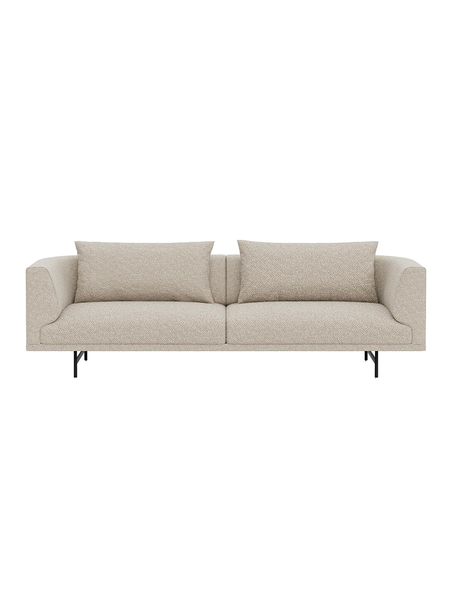 Vipp - Chimney 3-Personers Sofa - Wavy - Sort pulverlakeret stel - Jacobsen Plus