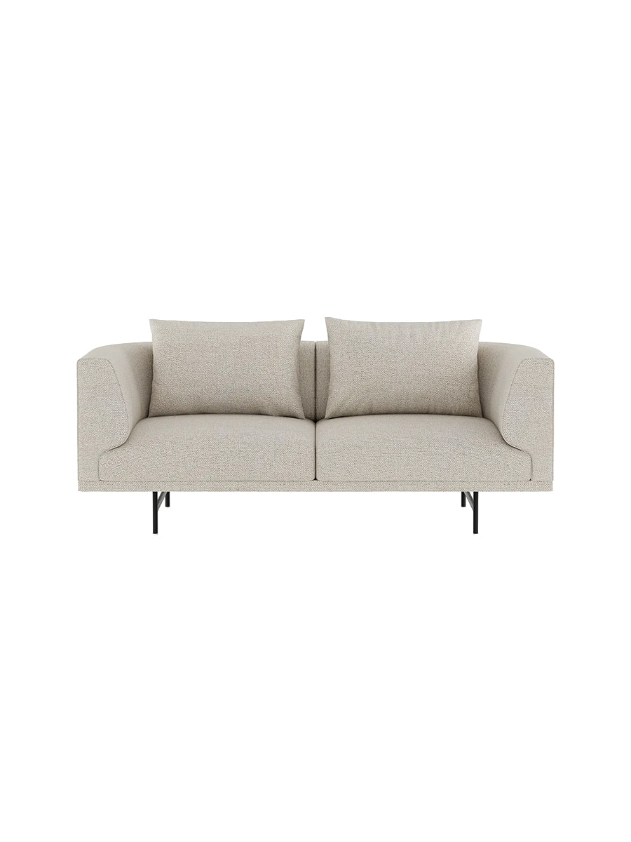 Vipp - Chimney 2-Sitzer-Sofa - Wavy - Schwarz pulverbeschichtet Gestell - Jacobsen Plus