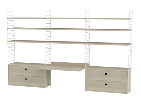 Kontor, bundle F fra String - Hvid - ask - Jacobsen Plus