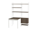 Büro, Bundle E von String - Weiß - Walnuss - Jacobsen Plus