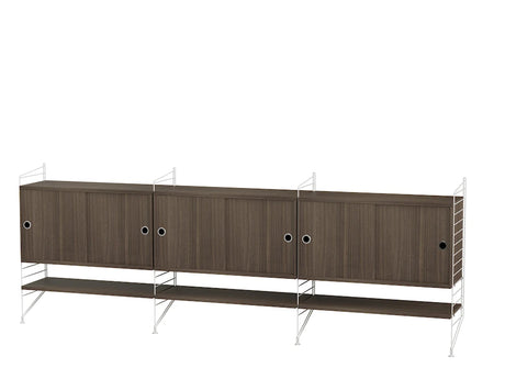 Regal, Living Room F von String - Weiß - Walnuss - Jacobsen Plus
