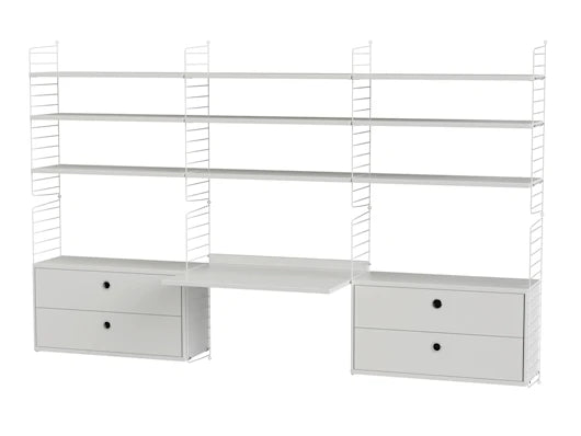 Kontor, bundle F fra String - Hvid - hvid - Jacobsen Plus
