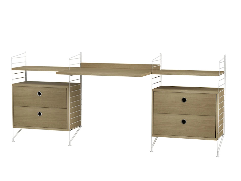 Kontor, bundle C fra String - Hvid - eg - Jacobsen Plus