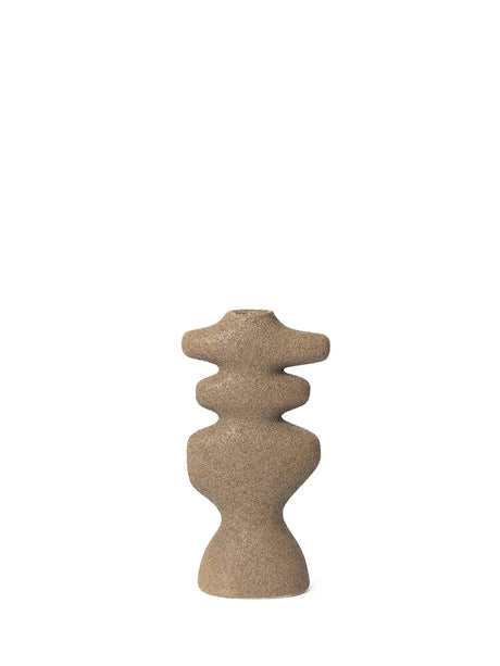 Yara Candle Holder Large, dark sand von Ferm Living - 3 - Jacobsen Plus